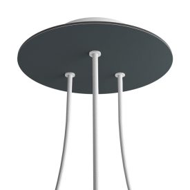   Round ceiling rose – a ceiling rose set with three holes and four side holes, 200 mm