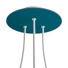 Round ceiling rose – a ceiling rose set with three holes and four side holes, 200 mm