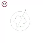  Round Rose-One 3-hole and 4-side hole ceiling rose set, 200 mm - PROMO