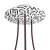  Round Rose-One 3-hole and 4-side hole ceiling rose set, 200 mm - PROMO