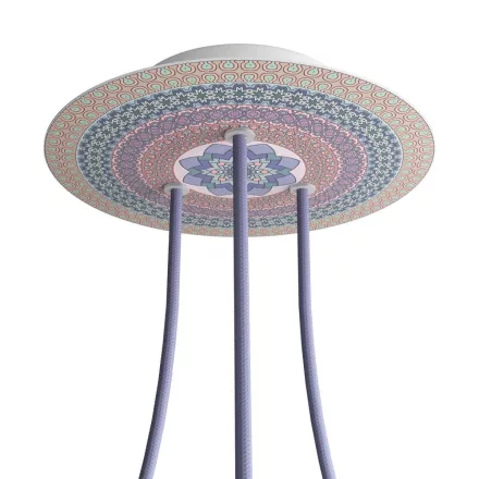  Round Rose-One 3-hole and 4-side hole ceiling rose set, 200 mm - PROMO