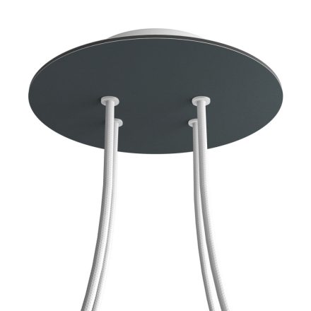 Round ceiling rose – a ceiling rose set with 4 holes and 4 side holes, 200 mm