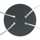 Round ceiling rose – a ceiling rose set with 4 holes and 4 side holes, 200 mm