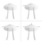 Round ceiling rose – a ceiling rose set with 4 holes and 4 side holes, 200 mm