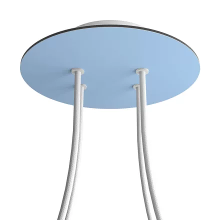 Round ceiling rose – a ceiling rose set with 4 holes and 4 side holes, 200 mm