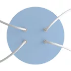 Round ceiling rose – a ceiling rose set with 4 holes and 4 side holes, 200 mm