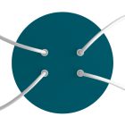 Round ceiling rose – a ceiling rose set with 4 holes and 4 side holes, 200 mm