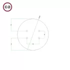 Round Rose-One 4-hole and 4-side hole ceiling rose set, 200 mm - PROMO