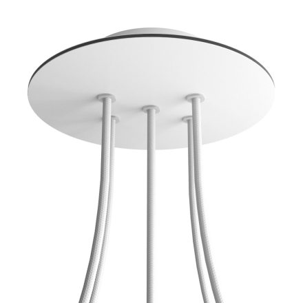 Round ceiling rose – a ceiling rose set with 5 holes and 4 side holes, 200 mm