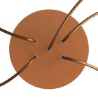 Round ceiling rose – a ceiling rose set with 5 holes and 4 side holes, 200 mm