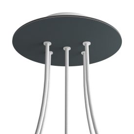   Round ceiling rose – a ceiling rose set with 5 holes and 4 side holes, 200 mm
