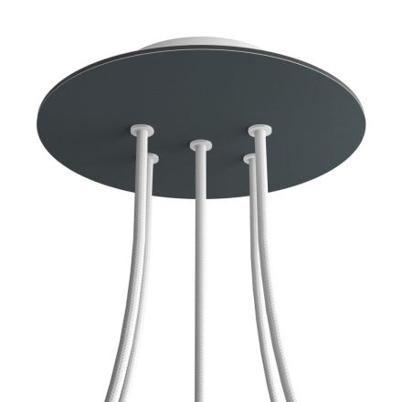 Round ceiling rose – a ceiling rose set with 5 holes and 4 side holes, 200 mm