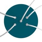 Round ceiling rose – a ceiling rose set with 5 holes and 4 side holes, 200 mm