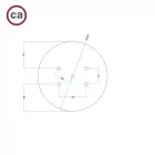  Round Rose-One 5-hole and 4-side hole ceiling rose set, 200 mm - PROMO