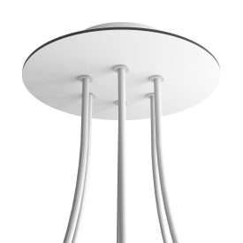   Round ceiling rose – a ceiling rose set with 6 holes and 4 side holes, 200 mm