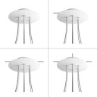 Round ceiling rose – a ceiling rose set with 6 holes and 4 side holes, 200 mm