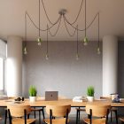 Round ceiling rose – a ceiling rose set with 6 holes and 4 side holes, 200 mm