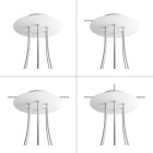 Round ceiling rose – a ceiling rose set with 6 holes and 4 side holes, 200 mm