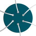 Round ceiling rose – a ceiling rose set with 6 holes and 4 side holes, 200 mm