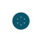 Round ceiling rose – a ceiling rose set with 6 holes and 4 side holes, 200 mm