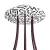  Round Rose-One 6-hole and 4-side hole ceiling rose set, 200 mm - PROMO