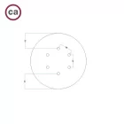  Round Rose-One 6-hole and 4-side hole ceiling rose set, 200 mm - PROMO