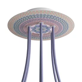    Round Rose-One 6-hole and 4-side hole ceiling rose set, 200 mm - PROMO