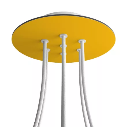 Round ceiling rose – a ceiling rose set with 7 holes and 4 side holes, 200 mm