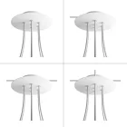 Round ceiling rose – a ceiling rose set with 7 holes and 4 side holes, 200 mm