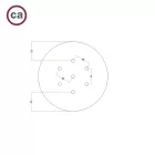  Round Rose-One 7-hole and 4-side hole ceiling rose set, 200 mm - PROMO
