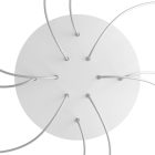 Round XXL Rose-One 10-hole and 4-side hole ceiling rosette set, 400 mm