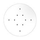 Round XXL Rose-One 10-hole and 4-side hole ceiling rosette set, 400 mm