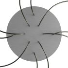Round XXL Rose-One 10-hole and 4-side hole ceiling rosette set, 400 mm