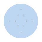 Round XXL Rose-One 10-hole and 4-side hole ceiling rosette set, 400 mm