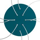 Round XXL Rose-One 10-hole and 4-side hole ceiling rosette set, 400 mm