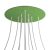 Round XXL Rose-One 10-hole and 4-side hole ceiling rosette set, 400 mm