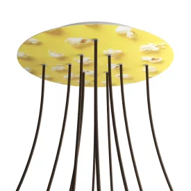    Round XXL Rose-One 10-hole and 4-side hole ceiling rose set, 400 mm - PROMO
