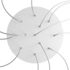 Round XXL Rose-One 12-hole and 4-side hole ceiling rosette set, 400 mm