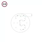  Round XXL Rose-One 12-hole and 4-side hole ceiling rose set, 400 mm - PROMO