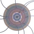  Round XXL Rose-One 12-hole and 4-side hole ceiling rose set, 400 mm - PROMO