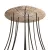  Round XXL Rose-One 12-hole and 4-side hole ceiling rose set, 400 mm - PROMO