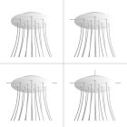 Round XXL Rose-One 14-hole and 4-side hole ceiling rosette set, 400 mm