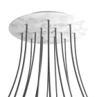 Round XXL Rose-One 14-hole and 4-side hole ceiling rosette set, 400 mm