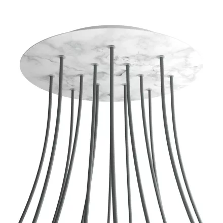Round XXL Rose-One 14-hole and 4-side hole ceiling rosette set, 400 mm