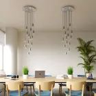 Round XXL Rose-One 14-hole and 4-side hole ceiling rosette set, 400 mm