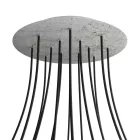 Round XXL Rose-One 14-hole and 4-side hole ceiling rosette set, 400 mm