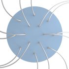 Round XXL Rose-One 14-hole and 4-side hole ceiling rosette set, 400 mm