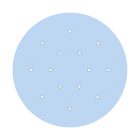 Round XXL Rose-One 14-hole and 4-side hole ceiling rosette set, 400 mm