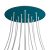  Round XXL Rose-One 14 hole and 4 side hole ceiling rose set, 400 mm