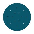 Round XXL Rose-One 14-hole and 4-side hole ceiling rosette set, 400 mm